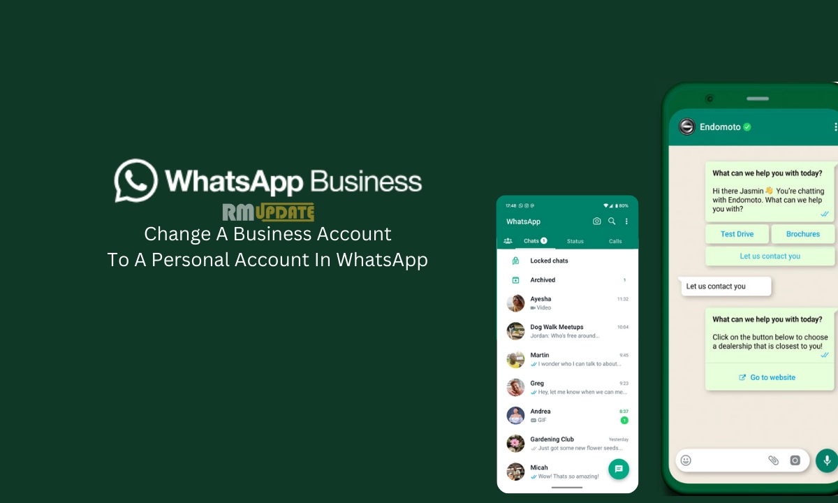 How to quickly change from WhatsApp Business to Normal WhatsApp